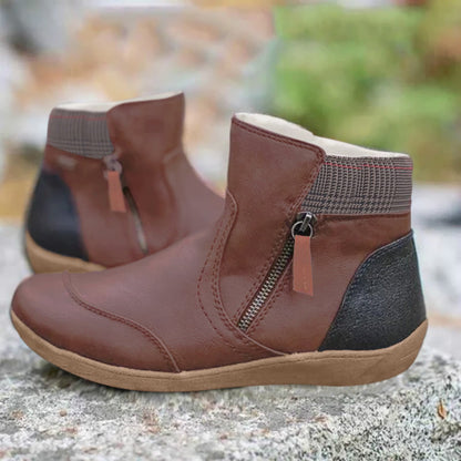 Bottines mode avec fausse fourrure