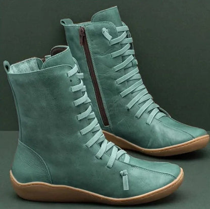 Bottes d'hiver robustes en cuir véritable