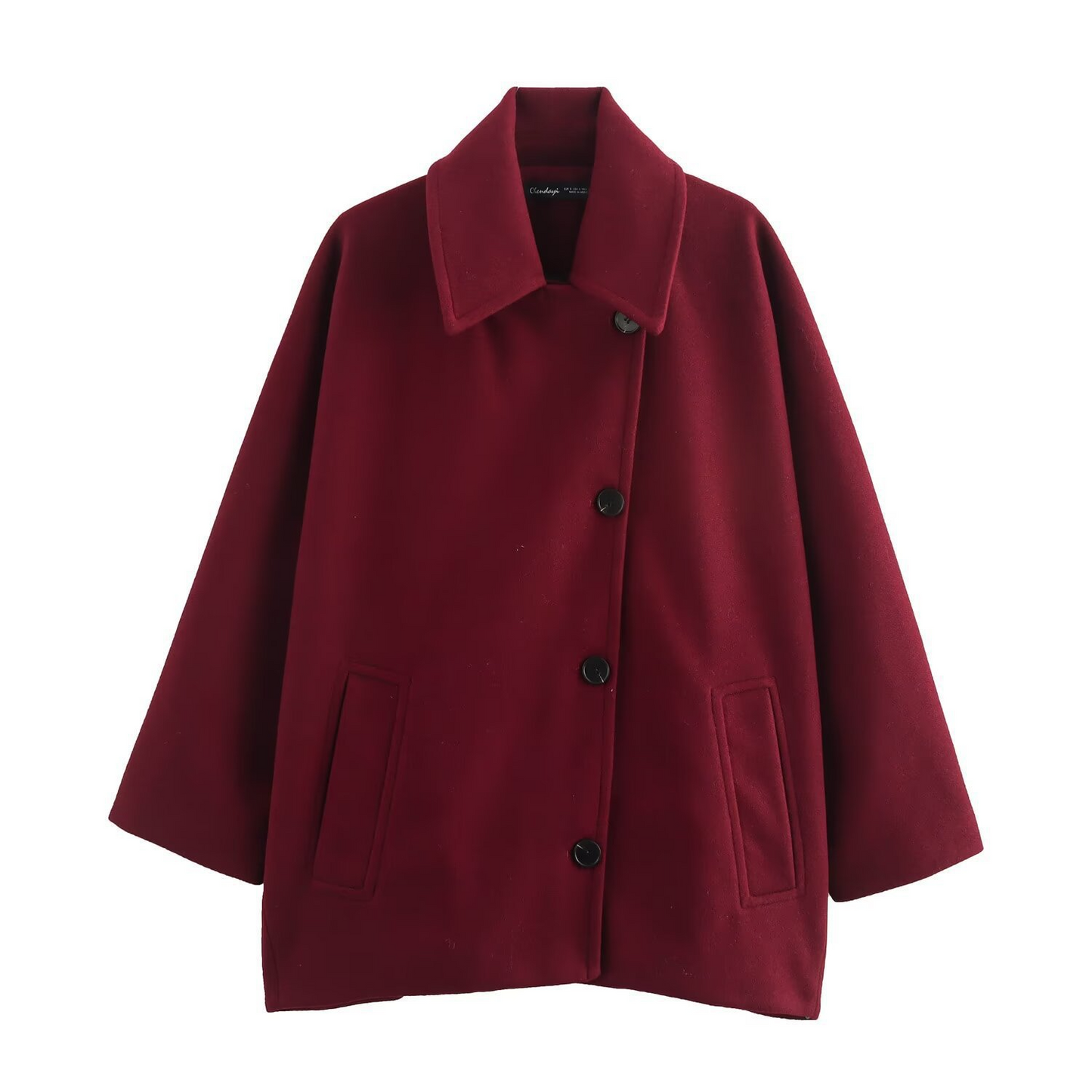 Grand manteau en laine Oversize manches chauve-souris
