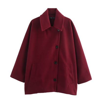 Grand manteau en laine Oversize manches chauve-souris