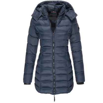 Damen Daunenparka Warm Kapuze Winterjacke - IdealeKleiden