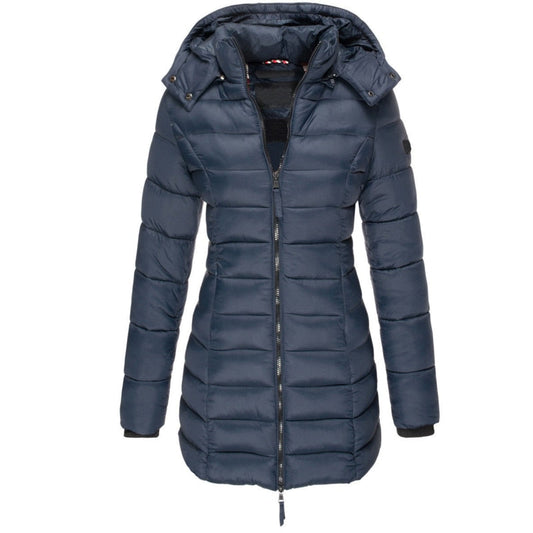 Damen Daunenparka Warm Kapuze Winterjacke - IdealeKleiden