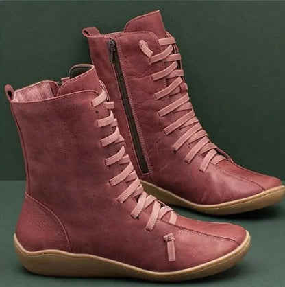 Bottes d'hiver robustes en cuir véritable