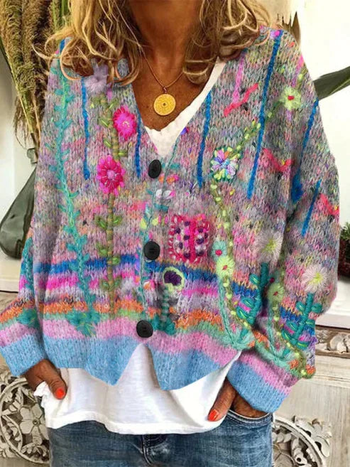 Farbenfrohes Bedrucktes Jacket Modern Stil - IdealeKleiden
