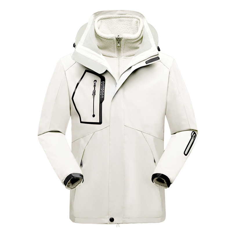 Wasserabweisende Outdoor-Jacke 2-in-1 Fleece Innenfutter - IdealeKleiden