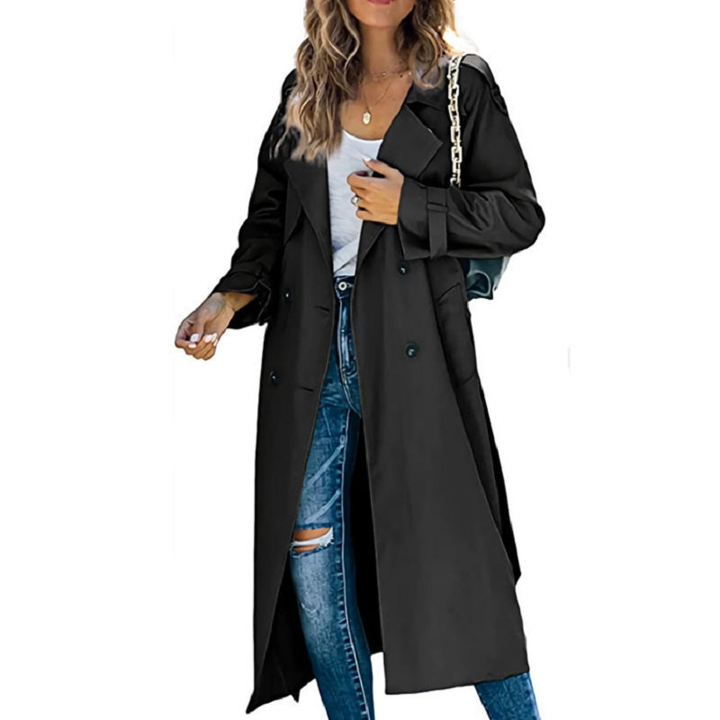 Damen Trenchcoat Klassisch mit Gürtel - IdealeKleiden