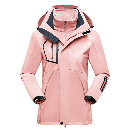 Veste d'extérieur déperlante 2-en-1 doublure polaire
