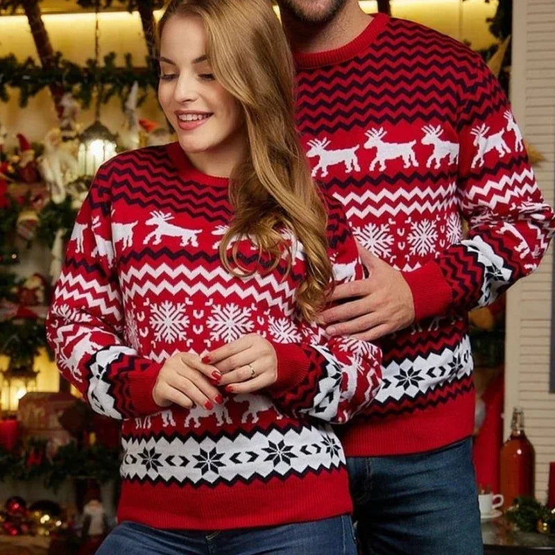 Weihnachts-Pullover Unisex Baumwolle Festlich - IdealeKleiden