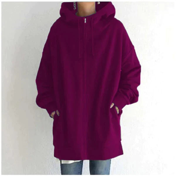 Sweat à capuche pour femme en polaire chaude Automne Hiver