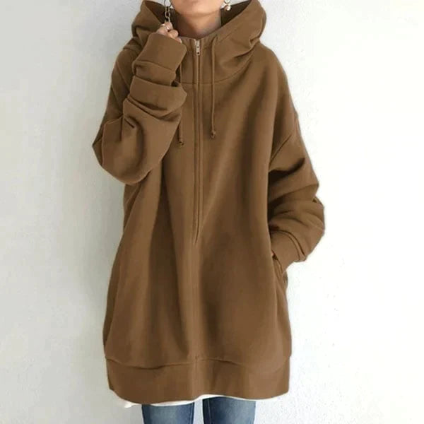 Sweat à capuche pour femme en polaire chaude Automne Hiver