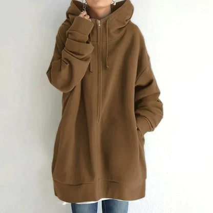 Sweat à capuche pour femme en polaire chaude Automne Hiver