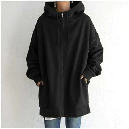 Sweat à capuche pour femme en polaire chaude Automne Hiver