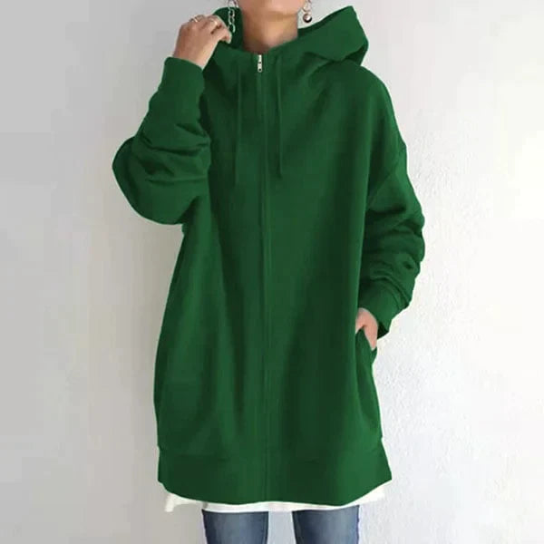 Sweat à capuche pour femme en polaire chaude Automne Hiver