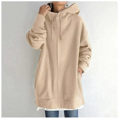 Sweat à capuche pour femme en polaire chaude Automne Hiver