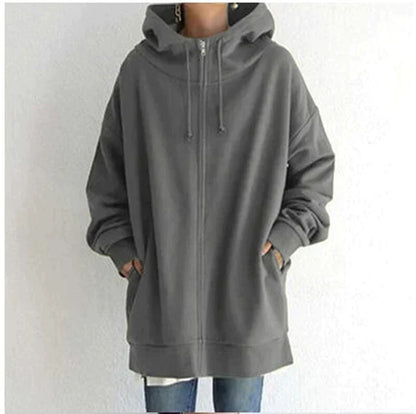 Sweat à capuche pour femme en polaire chaude Automne Hiver