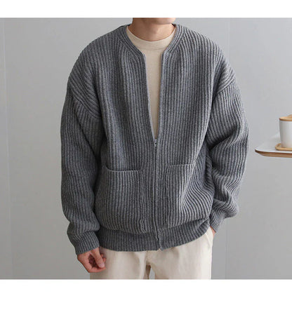 Cardigan zippé avec poches avant pour hommes