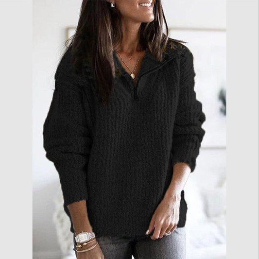 Damen Pullover Herbst Soft Strick - IdealeKleiden