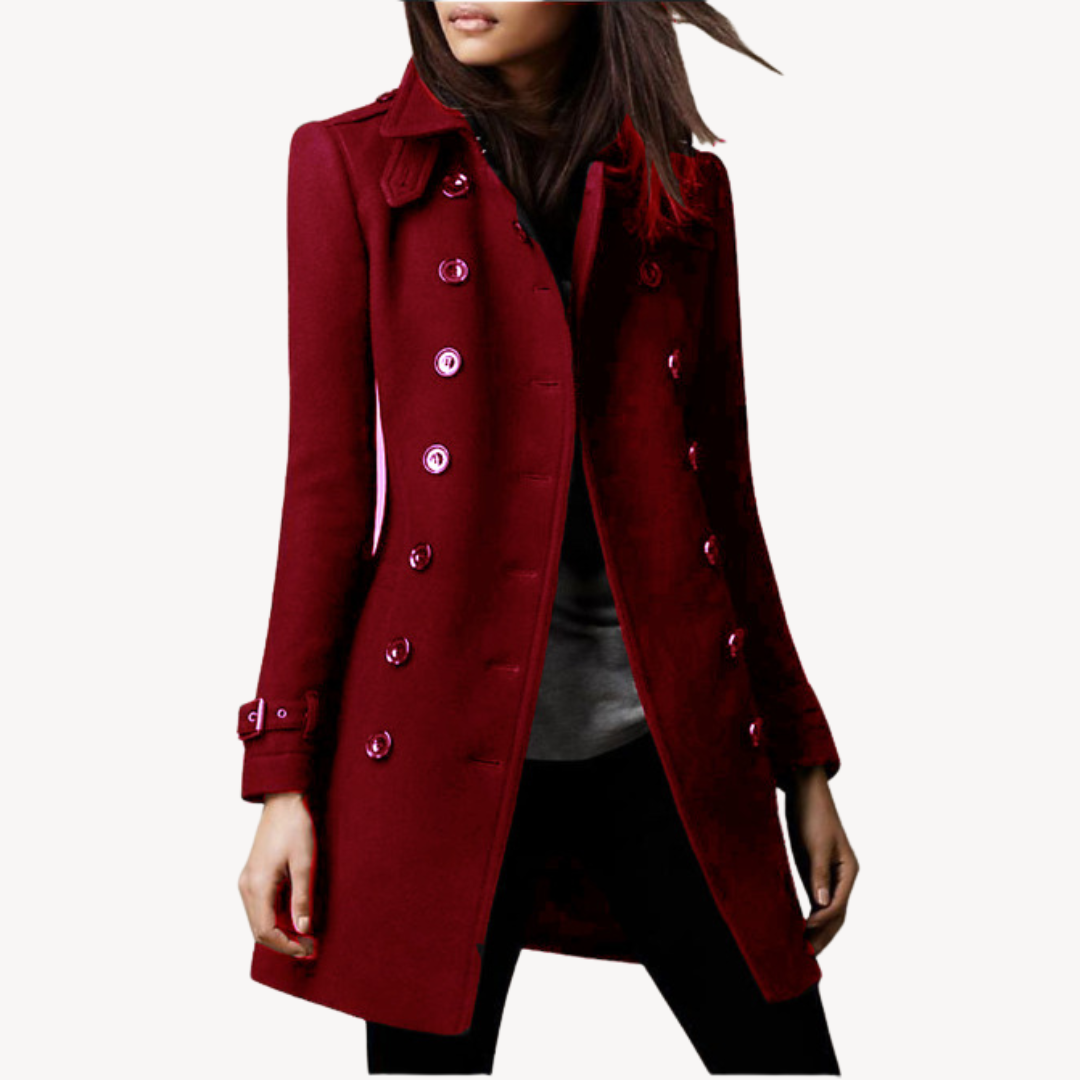 Manteau en laine élégant court pour femme