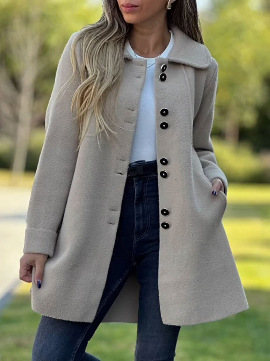 Manteau femme longueur genou design élégant