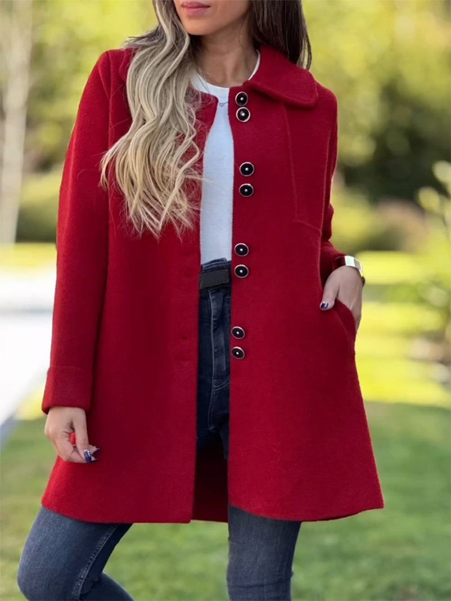 Manteau femme longueur genou design élégant