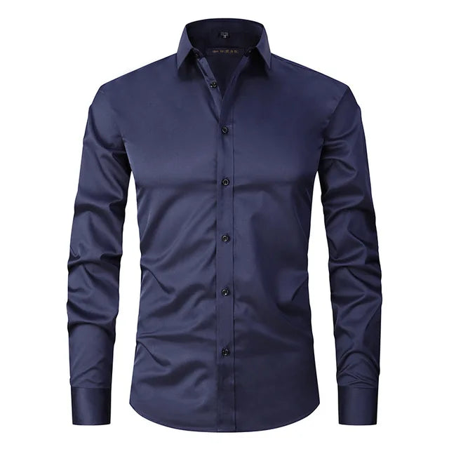 Chemise slim fit homme stretch sans repassage moderne
