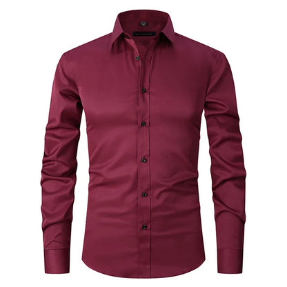 Chemise slim fit homme stretch sans repassage moderne