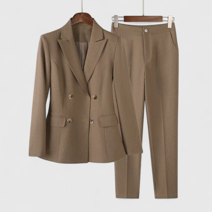 Ensemble tailleur-pantalon 2 pièces pour femme