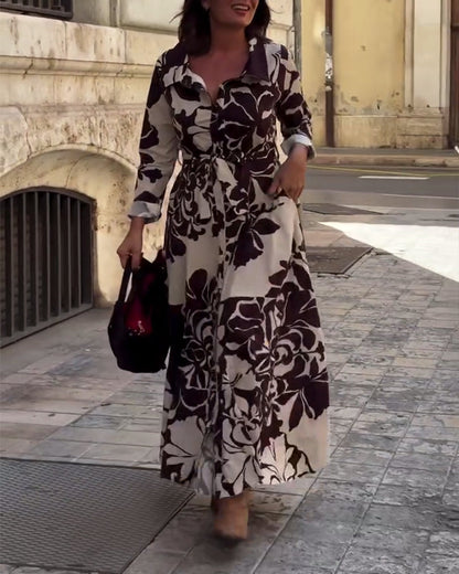 Robe d'été longue à motifs floraux