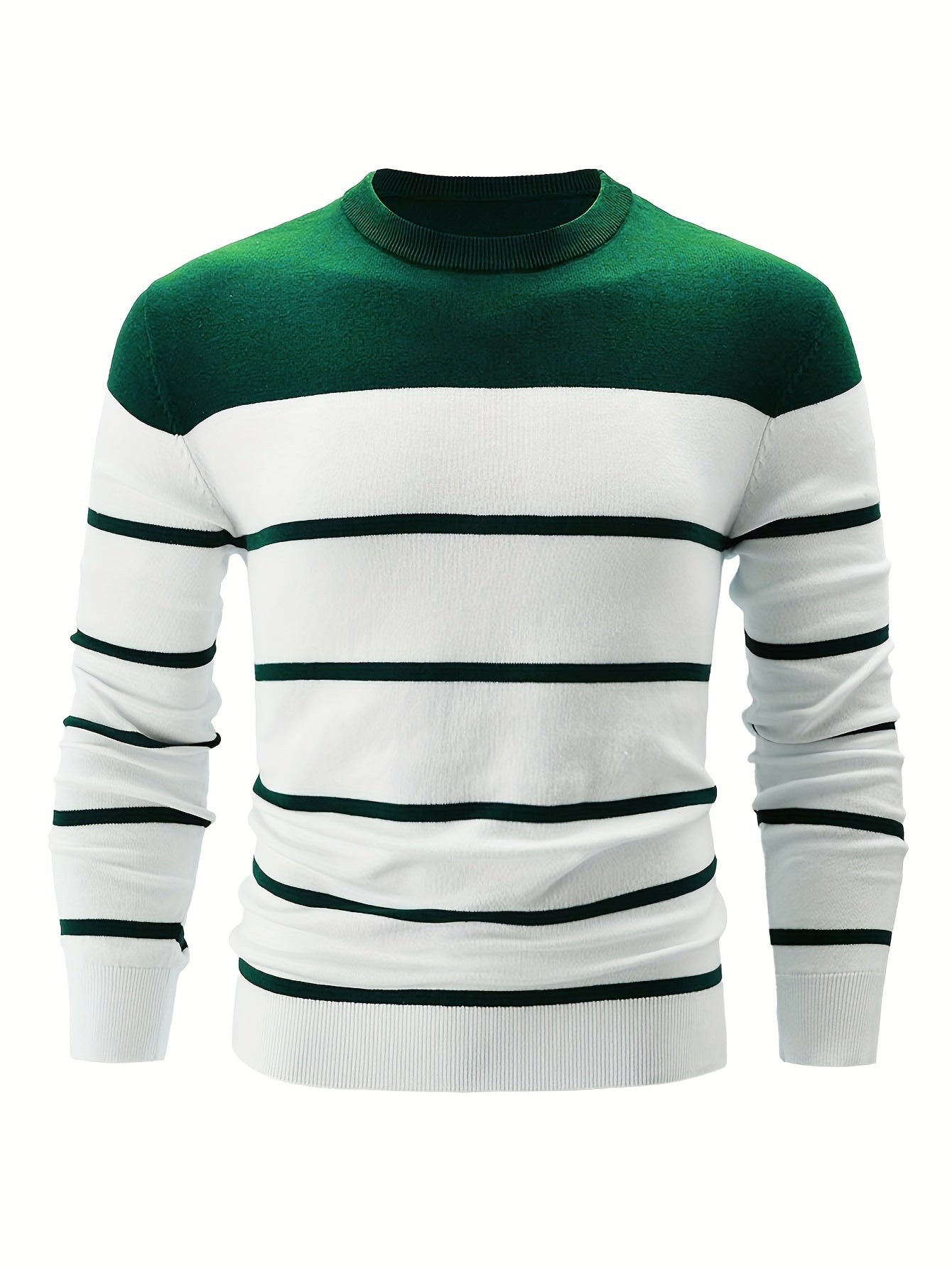 Pull rayé en coton, aspect élégant