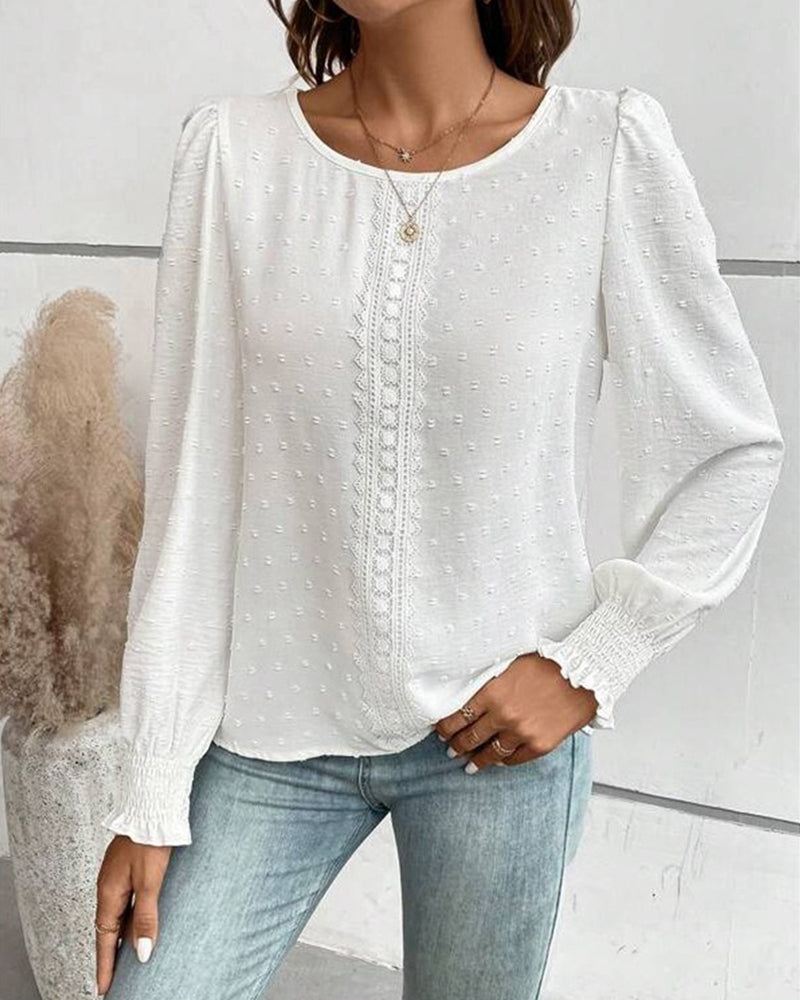 Robe élégante pour femme, col rond, unie