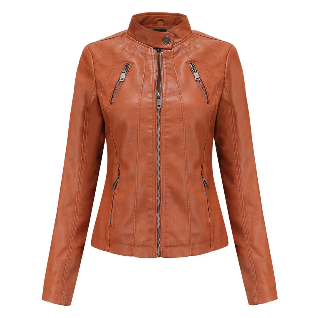 Veste en cuir élégante pour femme, stylée