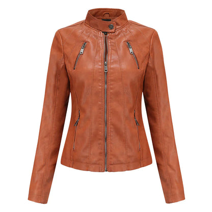 Veste en cuir élégante pour femme, stylée