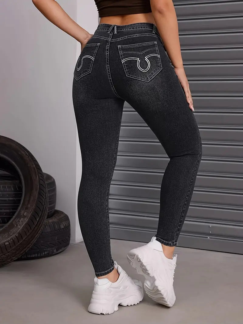 Lässige Röhrenjeans Frühling Trendy - IdealeKleiden