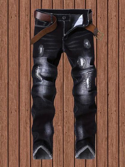 Jean skinny Décontracté Détruit Effet usé