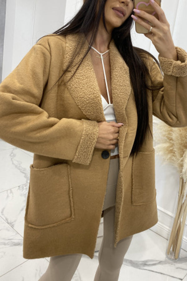 Veste courte Sherpa moderne pour femme
