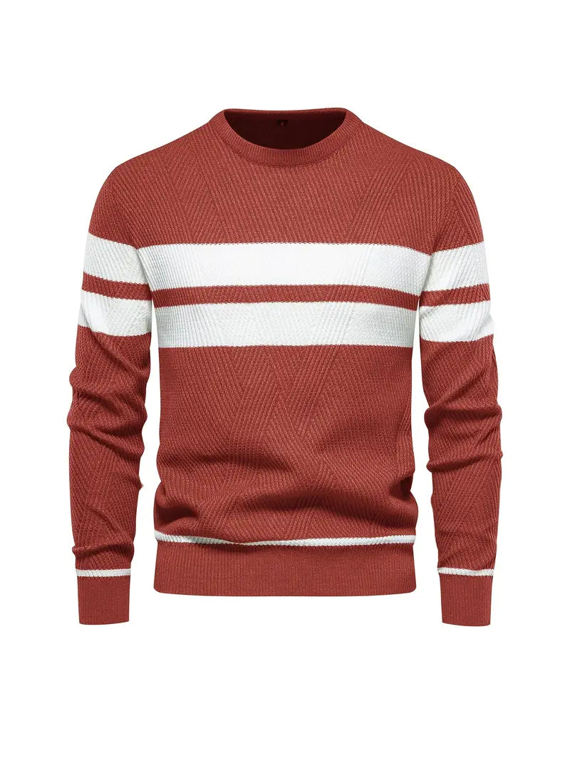 Pull-over homme motif rayé moderne