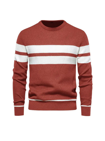 Pull-over homme motif rayé moderne