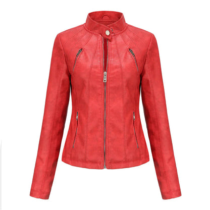 Veste en cuir élégante pour femme, stylée