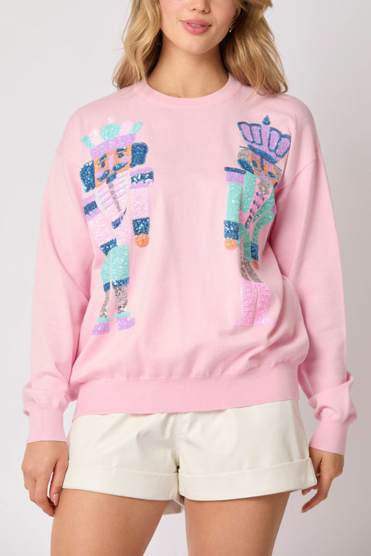 Pull Soldat de Noël Idée cadeau Festif Pailleté