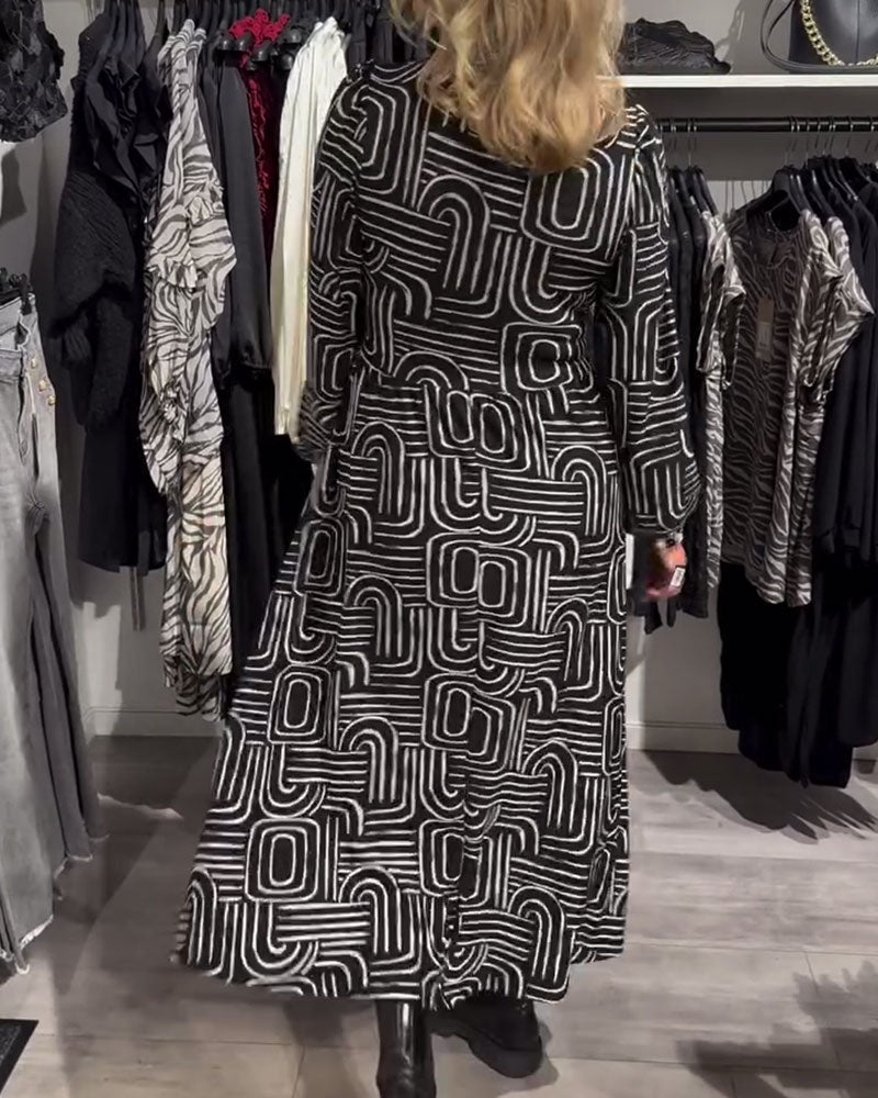 Elegante Bluse mit Lapel Kragen und Trend-Druck - IdealeKleiden