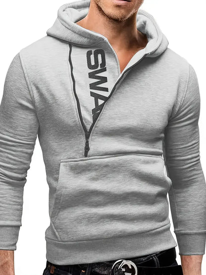 Sweat à capuche homme manches longues tendance