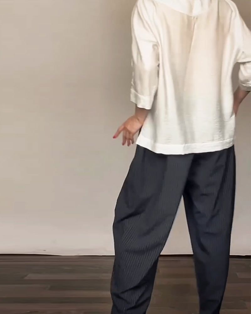 Retro Kleid Streifenmuster - IdealeKleiden