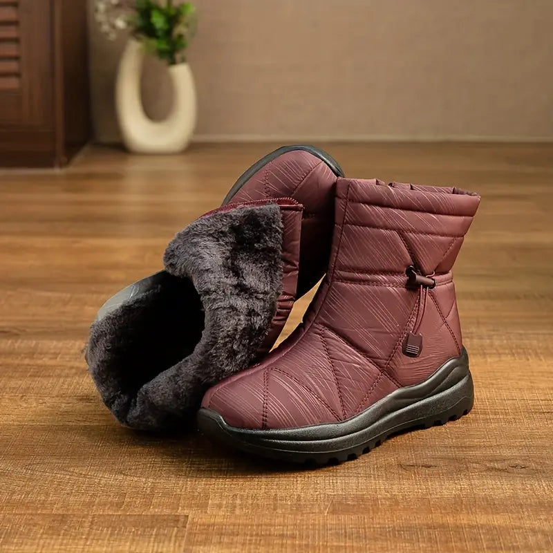 Bottes de neige doublées de polaire pour femme