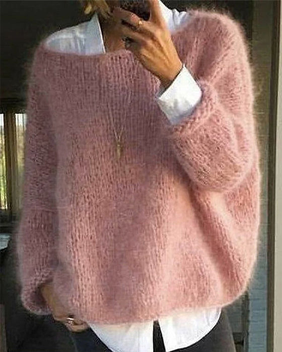 Pull-over multicolore col rond tendance