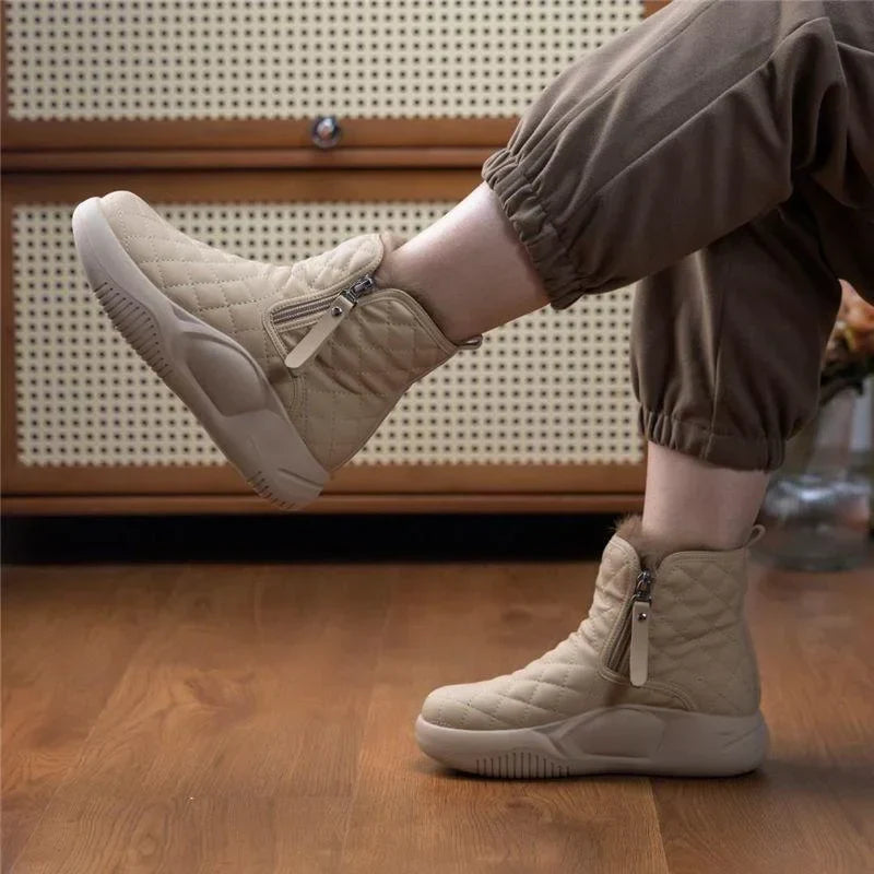 Bottes d'hiver pour femmes, chaudes, isolées, à semelle épaisse