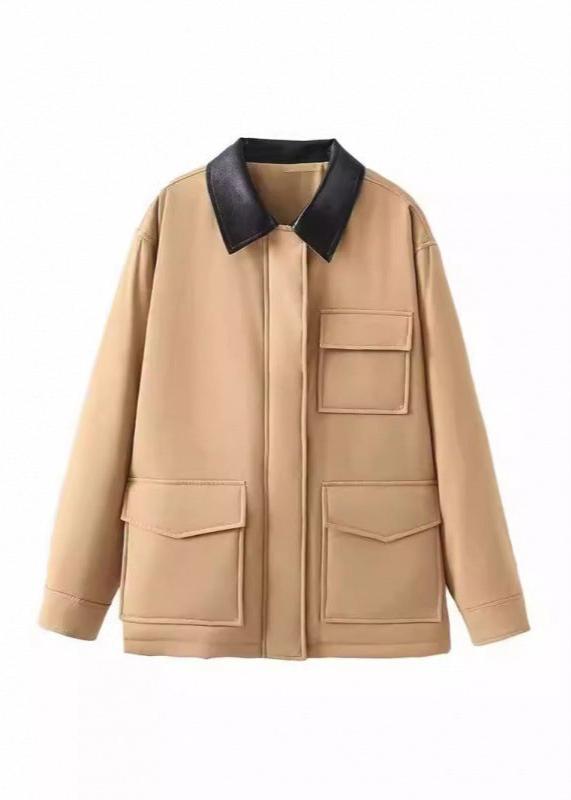 Veste femme mode avec col contrastant en coton