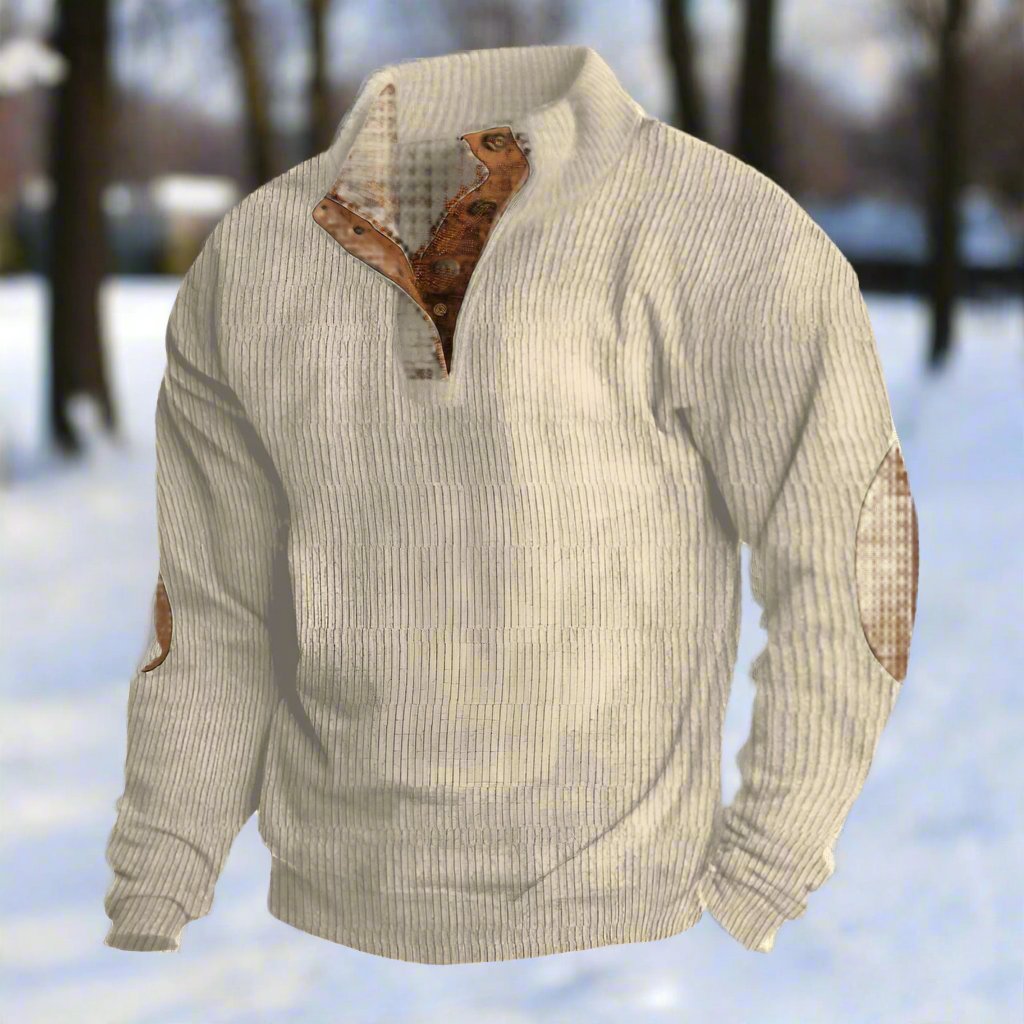 Pull à col montant stylé effet daim