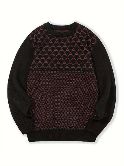 Pull pour homme motif losanges moderne cadeau