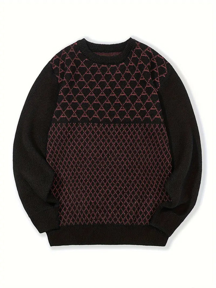 Pull pour homme motif losanges moderne cadeau