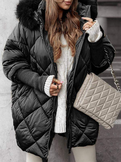 Veste classique pour femme à capuche en coton